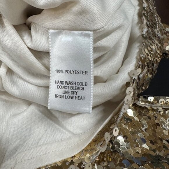 NWT Lulus Pass the Champagne Light Gold Sequin Bodycon Dress - Picture 7 of 8